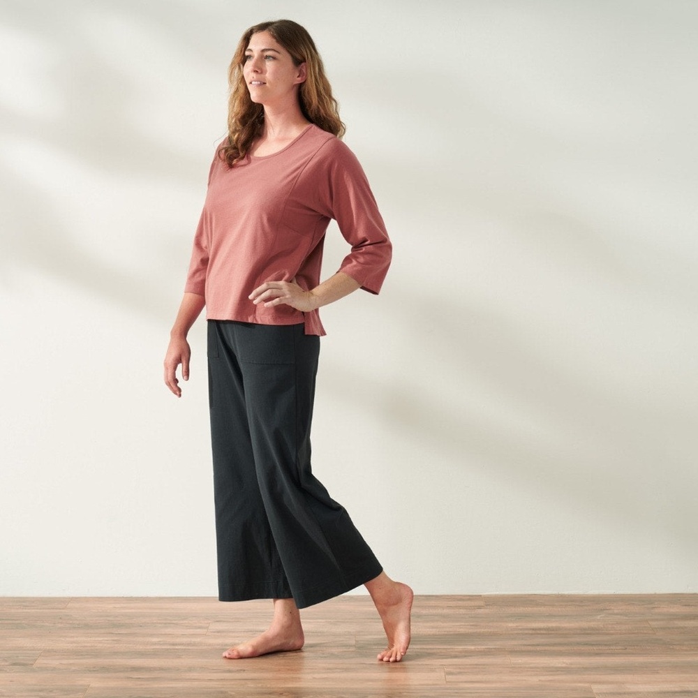 Coyuchi black wide leg pants